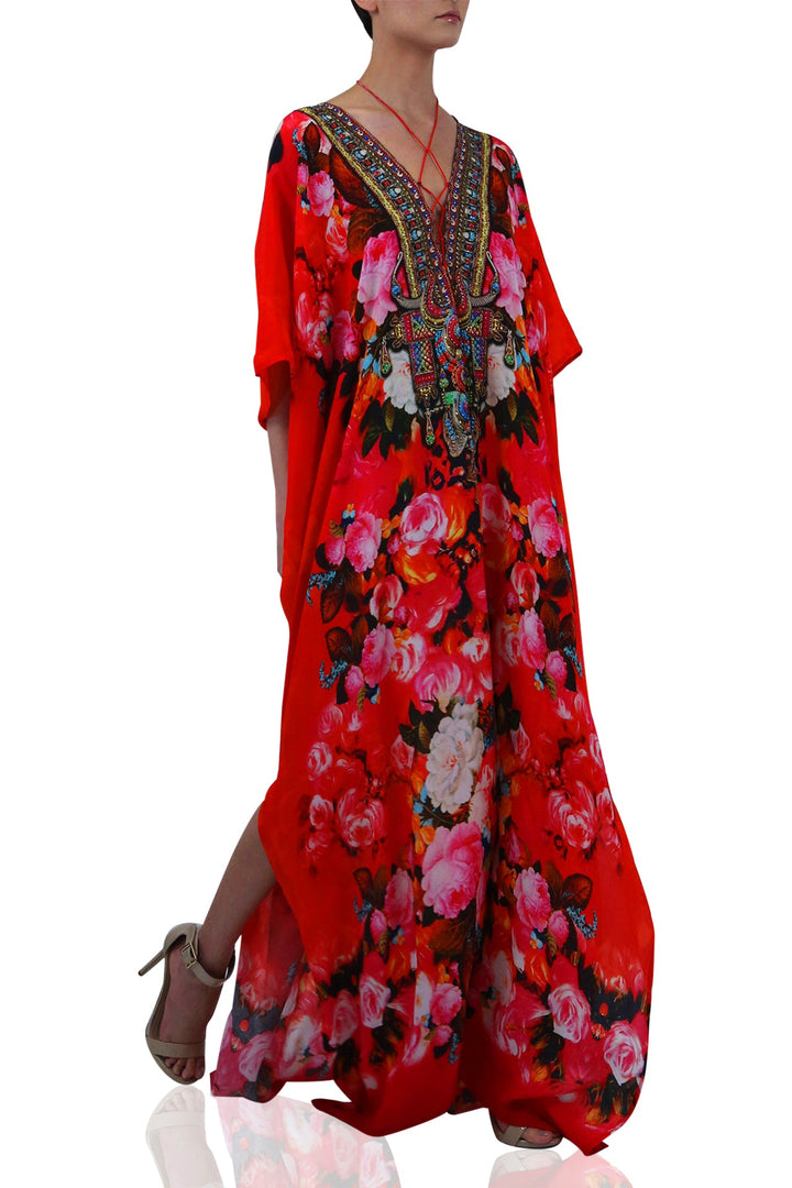 kaftan with pockets, Colors of Fashion, women's kaftans plus size, luxury kaftan,