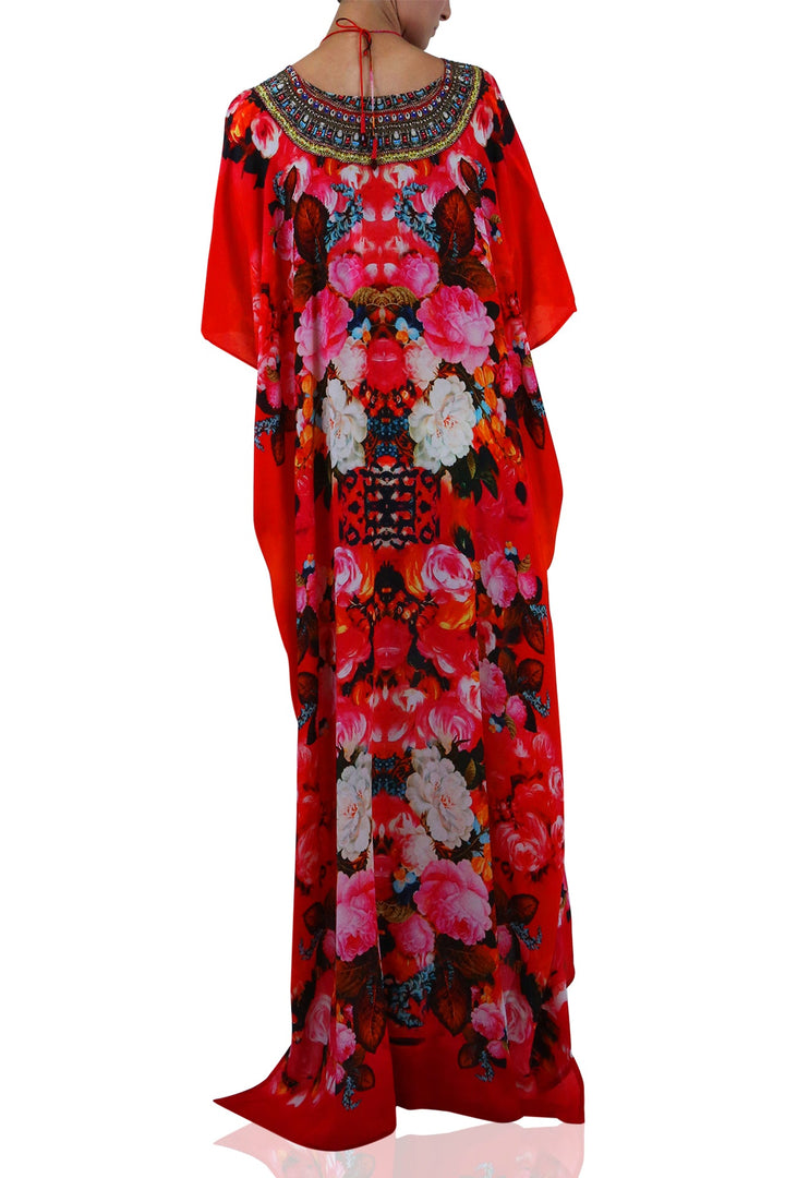 best caftans, embellished kaftan, Colors of Fashion, tropical kaftan, kimonos and kaftans,