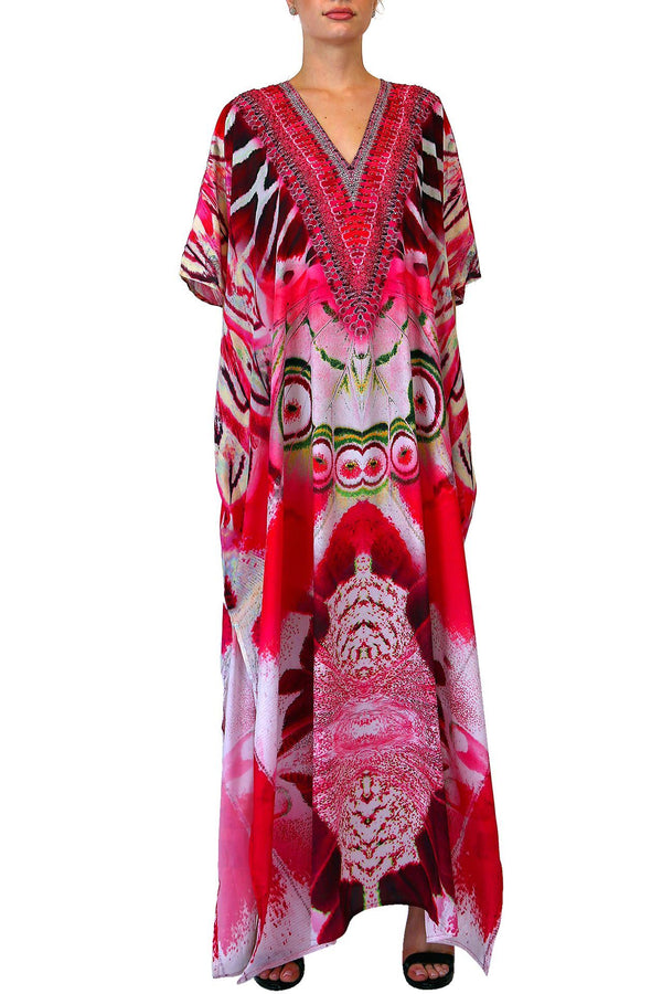 designer kaftan, ladies kaftan, silk caftans, Colors of Fashion,